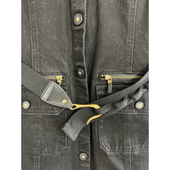 LRL Ralph Lauren size 2 black denim fitted dress - Picture 2 of 5